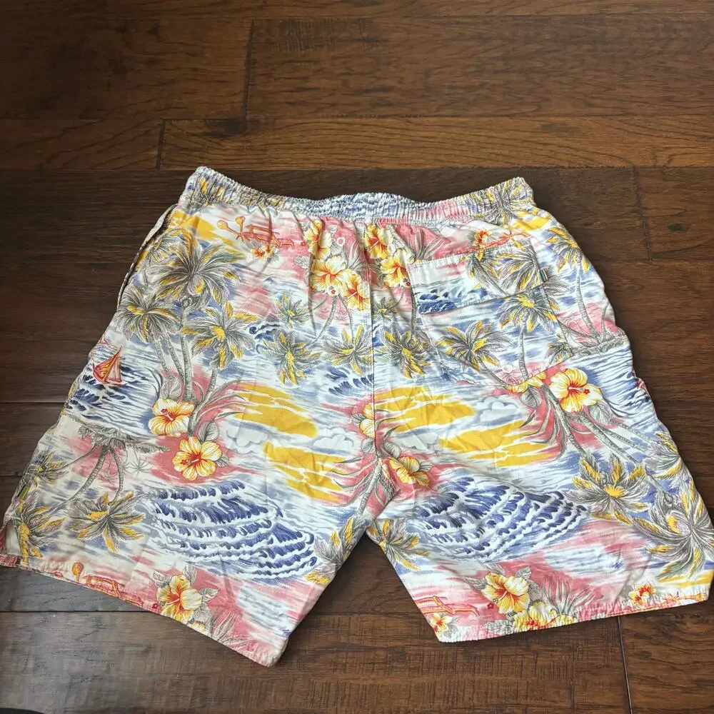True‎ Grit Men's Waterman Drawstring Board Short Mahalo Size M Vacation Swim